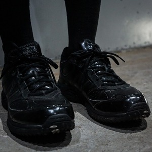【add (C) vintage】"NEW BALANCE"  Leather x Enamel Switching Baseball Training Shoes