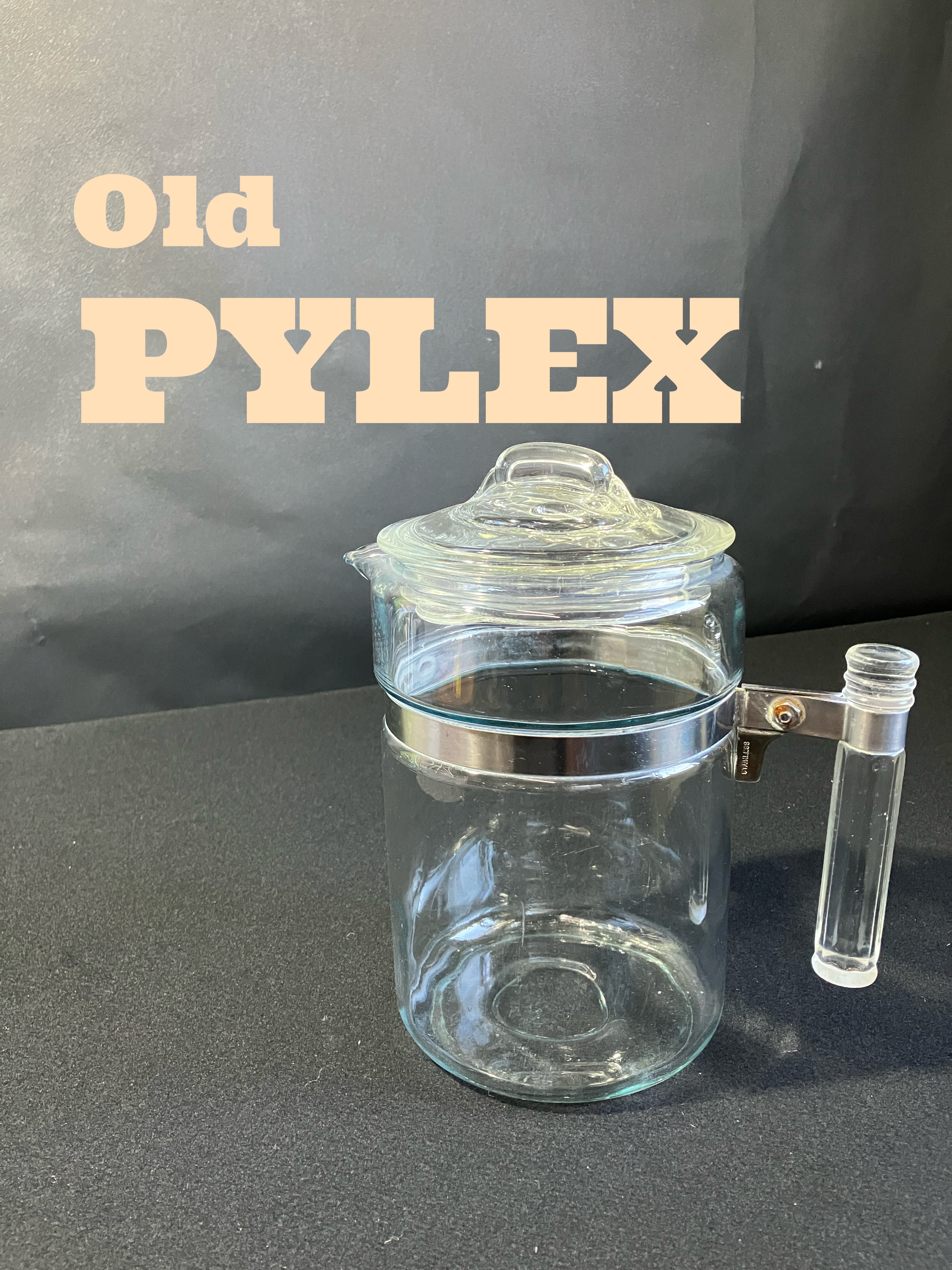 オールドパイレックス　パーコレーター　ストレートハンドル パイレックス 6カップパーコレーター、ストレートハンドル