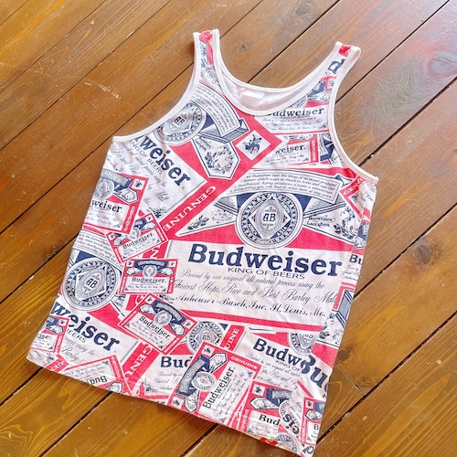 80s  Budweiser official Cotton Tunk Top