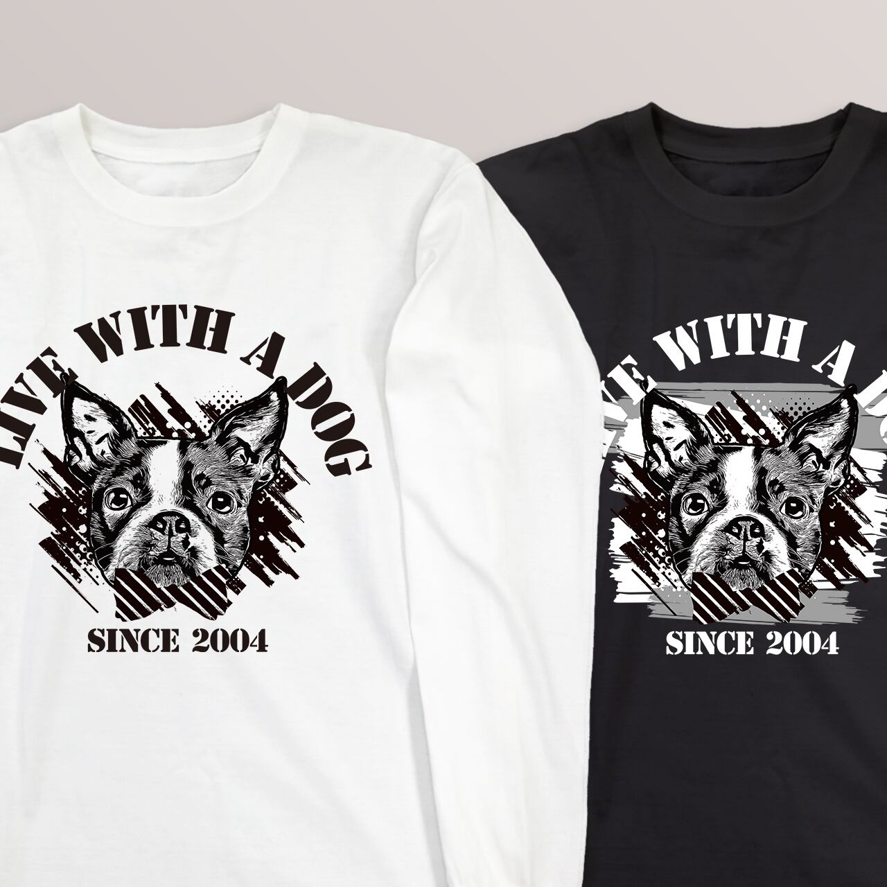 送料無料 ボストンテリア犬のビンテージ風 定番ロンT・長袖Tシャツ 110-3XL 大きいサイズ・小さいサイズ | DESIGN ROOM J AND J 送料無料 ボストンテリア犬のビンテージ風 定番ロンT・長袖Tシャツ 110-3XL 大きいサイズ・小さいサイズ | DESIGN ROOM J AND J