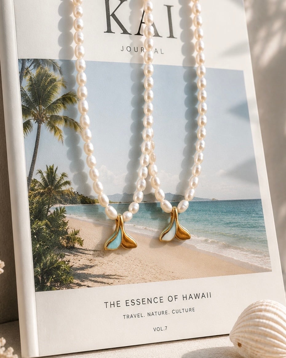 ❣️Hawaiian freshwater pearl tail necklace