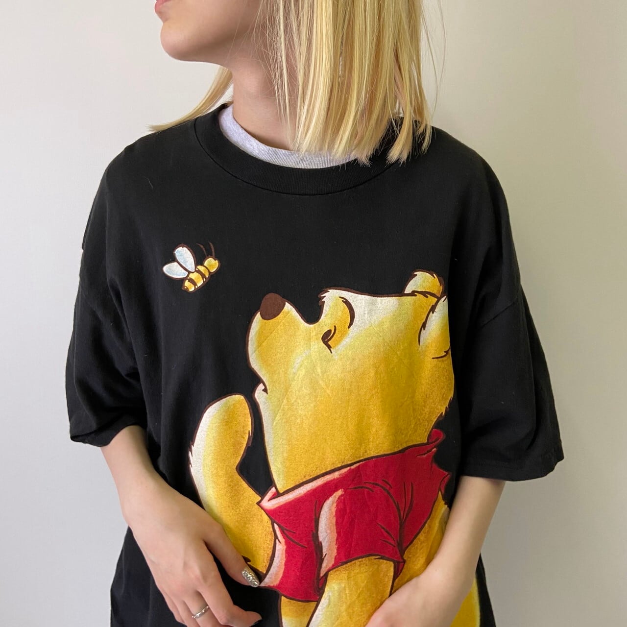 ビッグサイズ Usa製 90年代 ヴィンテージ Disney ディズニー くまのプーさん キャラクター Tシャツ メンズxl相当 レディース フリーサイズ 古着 ブラック 黒 90s ヴィンテージ ビンテージ 大きいサイズ Tシャツ Ss27 Cave 古着屋 公式 古着通販サイト