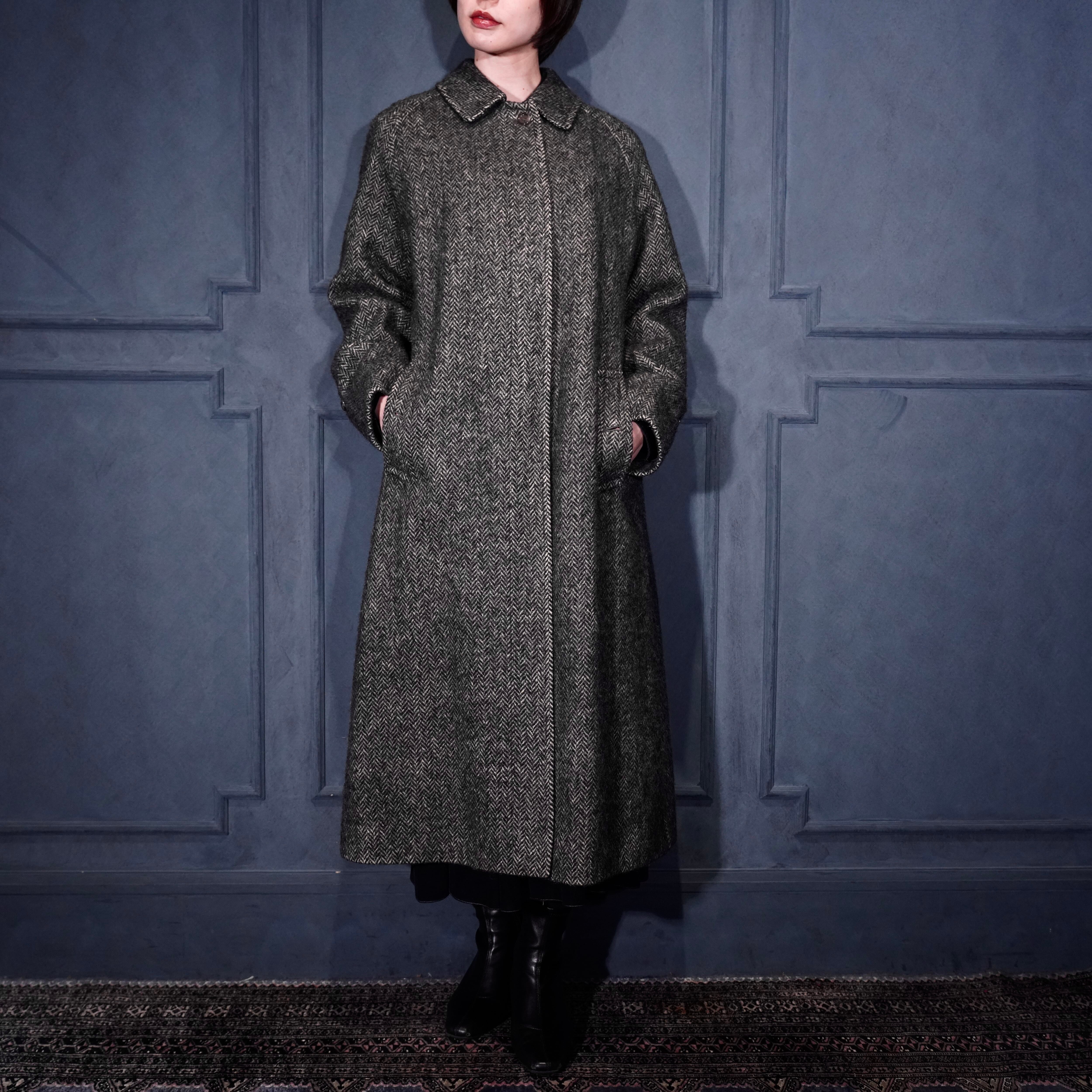 Burberrys SHETLAND TWEED WOOL BALMACAAN COAT/バーバリーズ