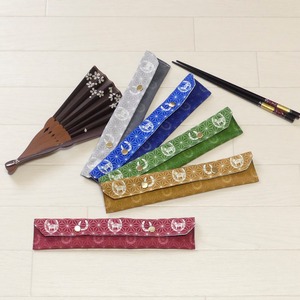 箸袋　和風馬&蹄鉄麻葉模様【リニューアル再販】