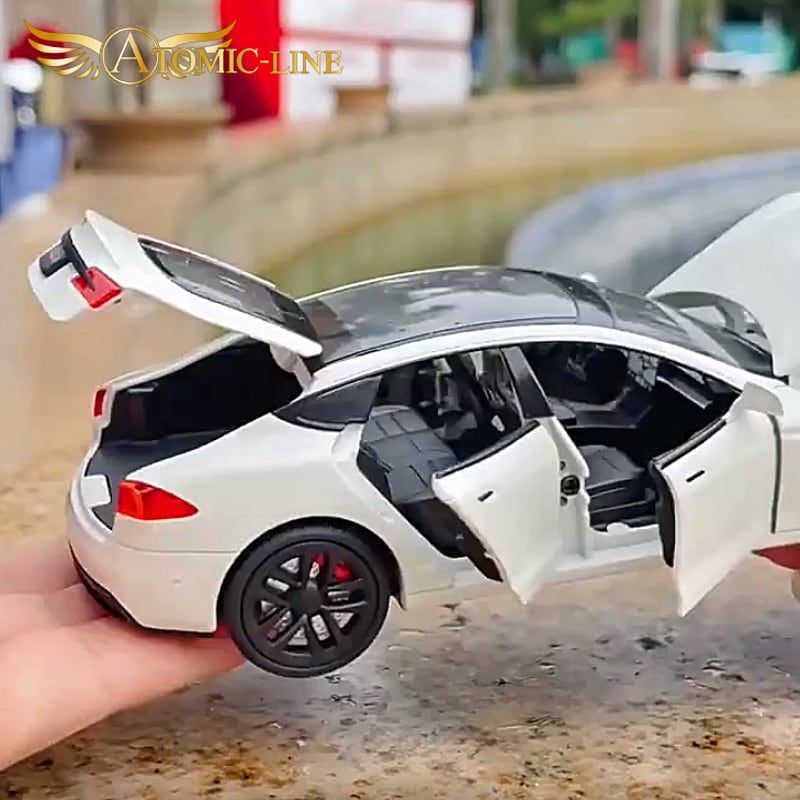 テスラ MODEL S 1/24 ミニカー 全5色 ライト点灯 エンジンサウンド