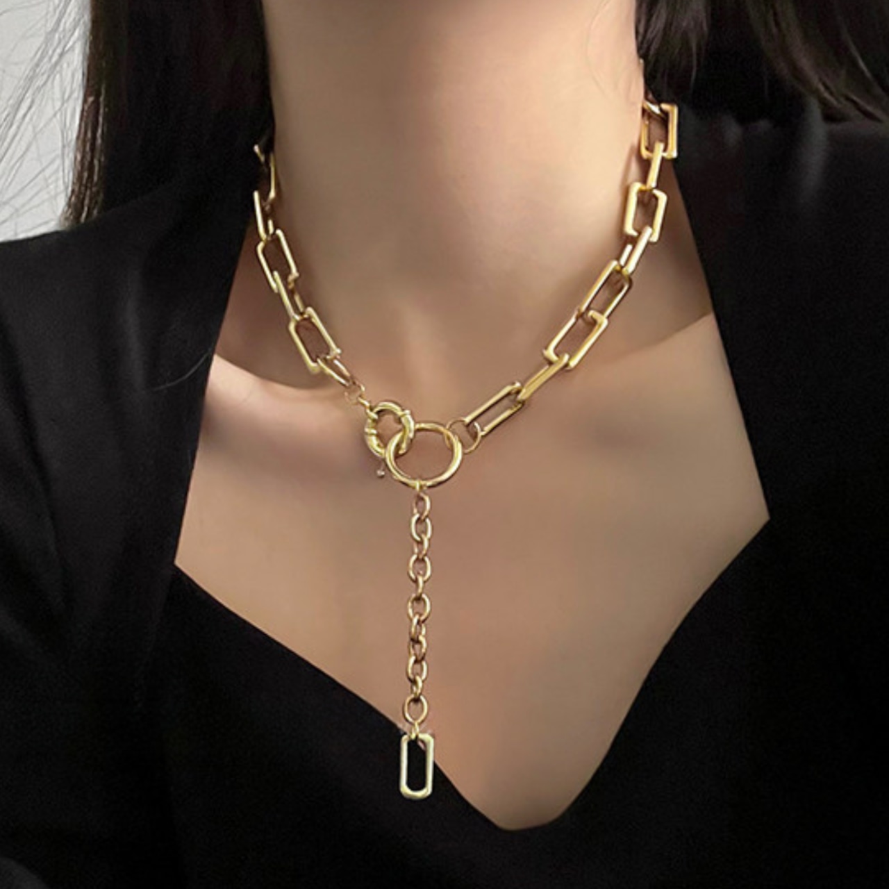 Titanium chain necklace (ME381)