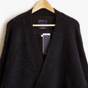 meanswhile  Mohair Double Knit Cardigan  Off Black MW-KT25203
