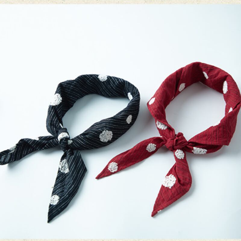 多機能ドット柄ミニスカーフ M2095