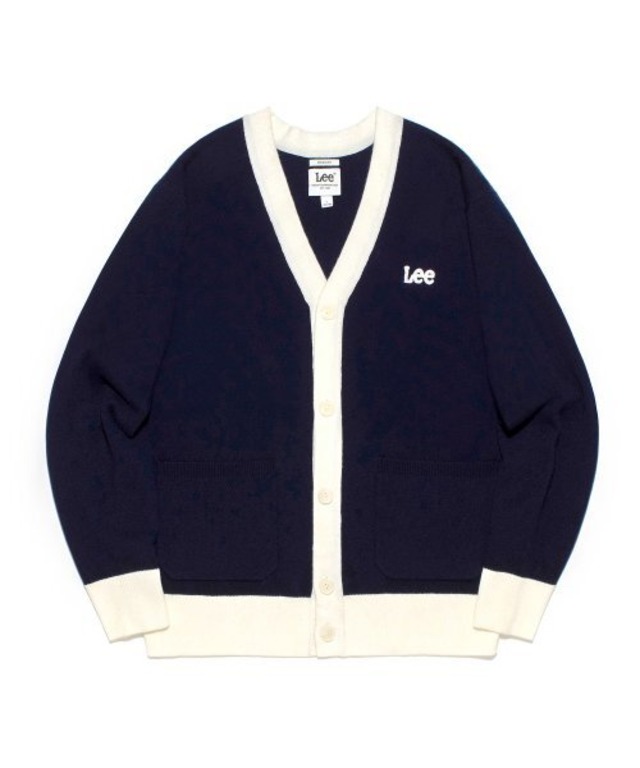 ★KT様のプレゼント！！【Lee】Wool V-Neck Colored Cardigan Navy