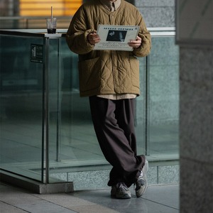 スーツカラーナイロンロングジャケット　986