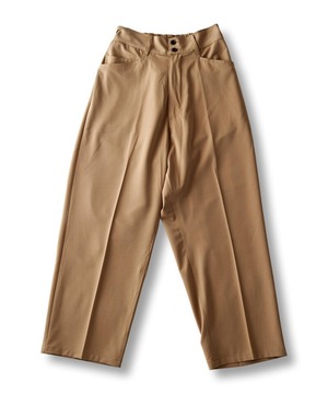 High Waist Wide Work Trousers　Beige