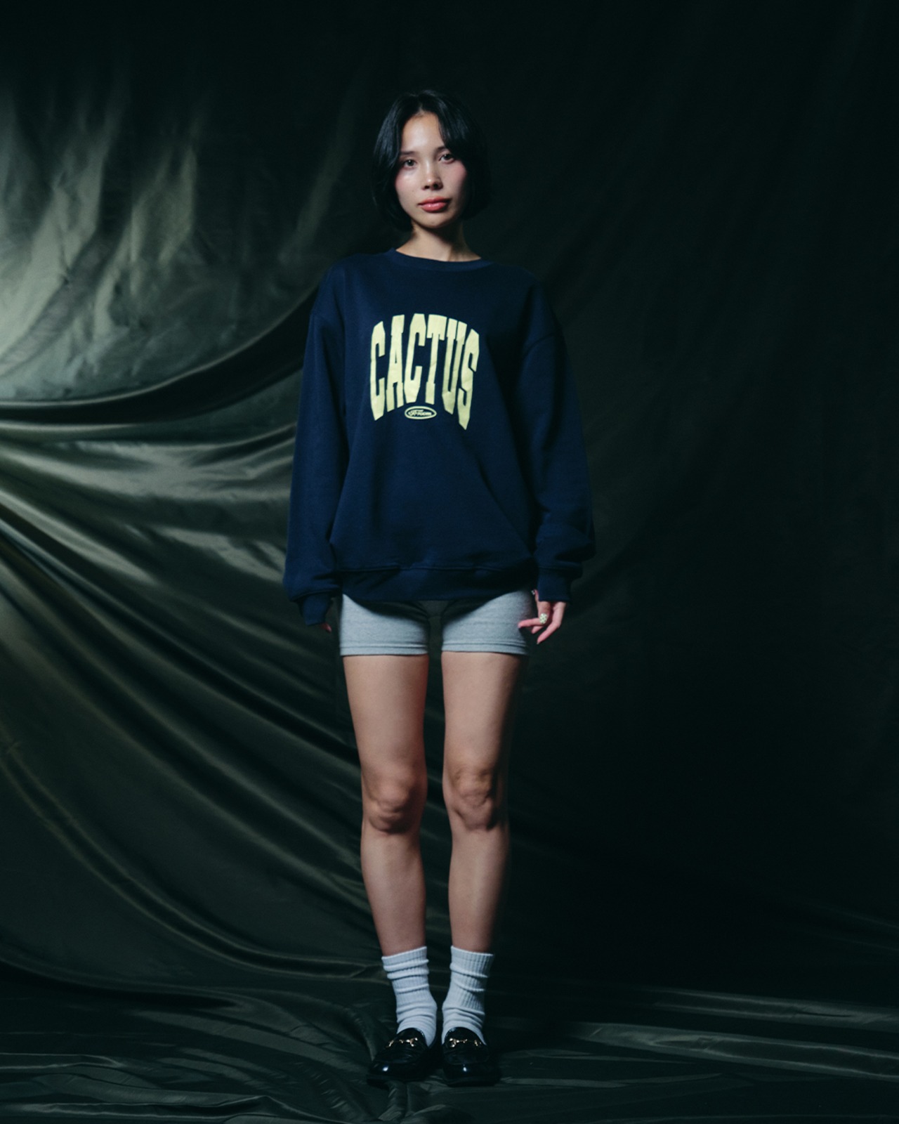 【#Re:room】CACTUS VINTAGE CRACK PRINT SWEAT TRAINER［REC867］