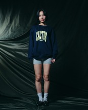 【#Re:room】CACTUS VINTAGE CRACK PRINT SWEAT TRAINER［REC867］