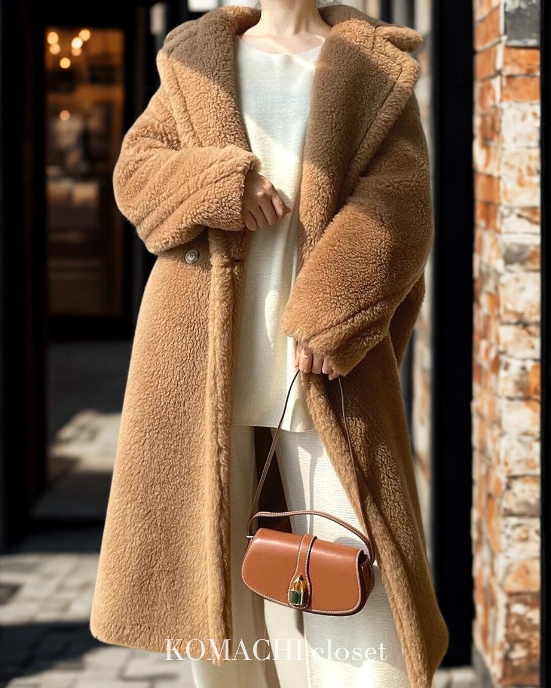 【送料無料】新作 ロングテディベアコート ファーコート ボアコート ロング丈 アウター レディース 秋 冬 大人可愛い きれいめ 高見え 暖かい 体型カバー 上品カジュアル 韓国ファッション 30代 40代 50代 通勤 通学 お出かけ コーデ 人気