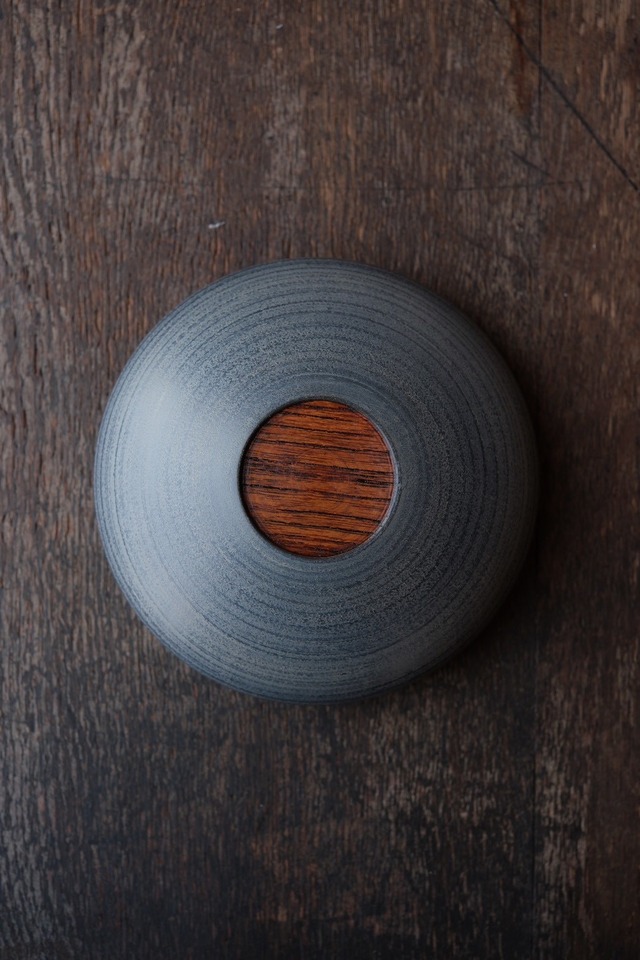 丸小鉢 中 墨白