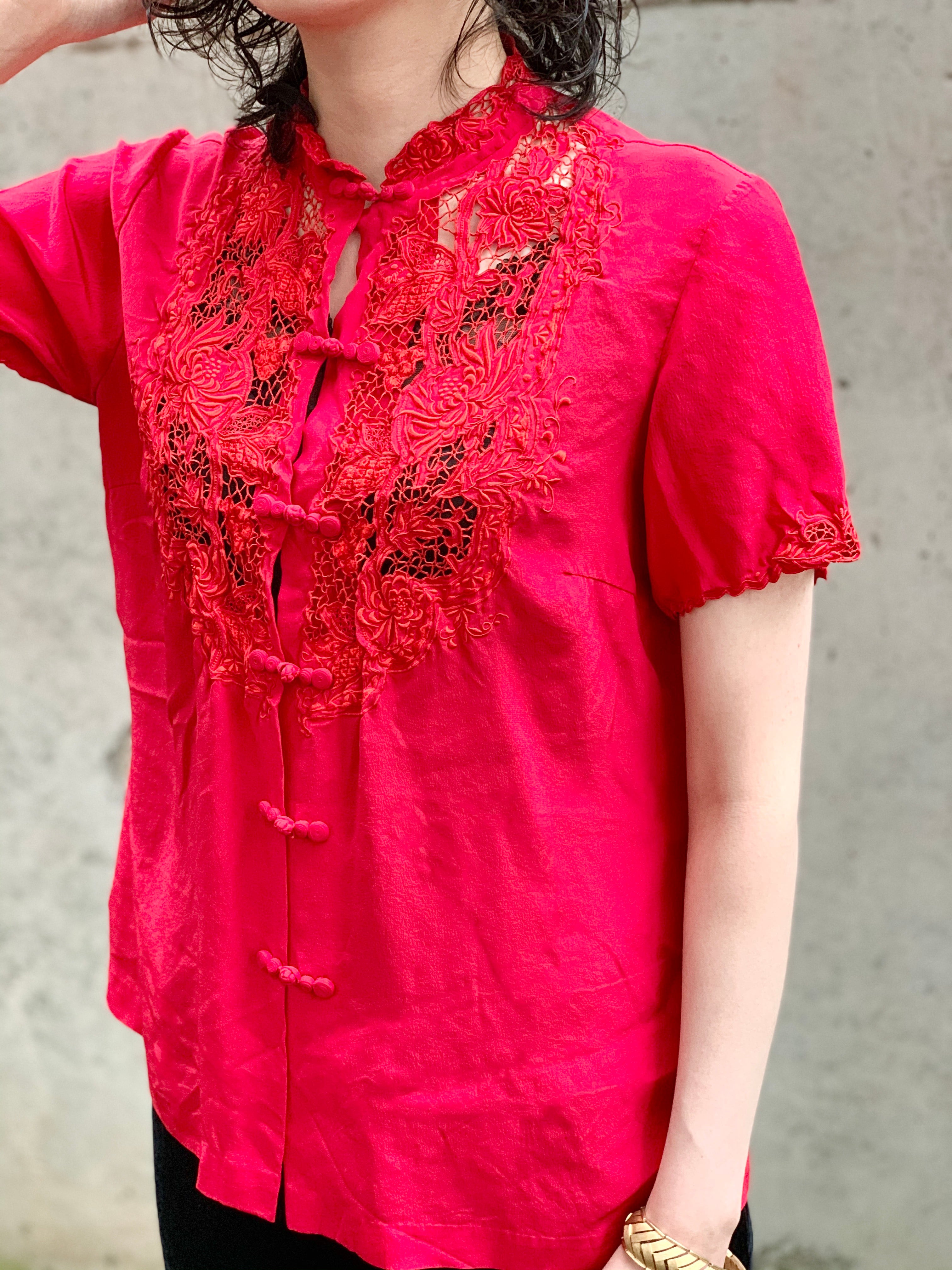 vintage china blouse