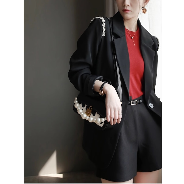 bejeweled shoulder jacket＜j1875＞