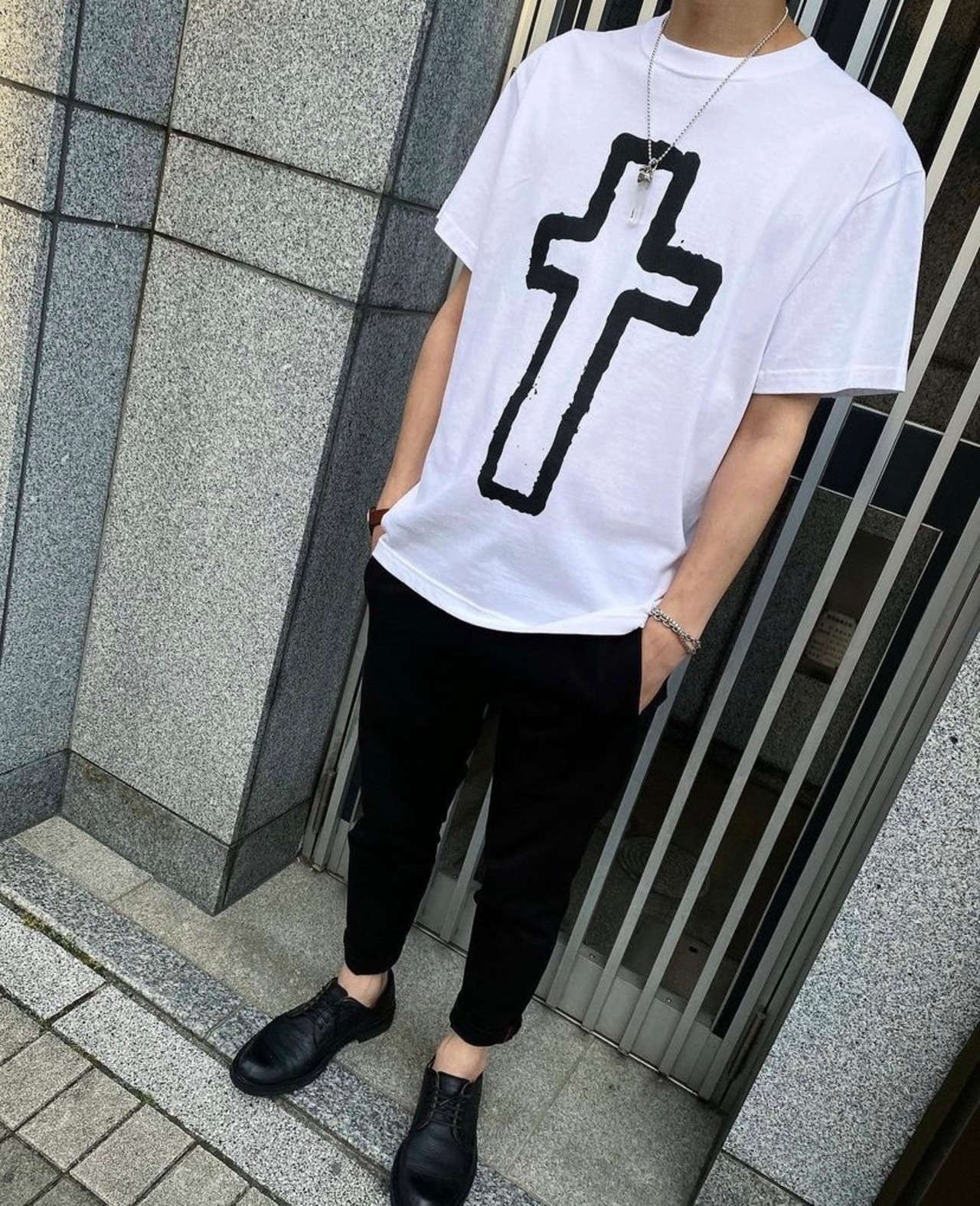 GODSIZE CROSS TEE [WHITE]