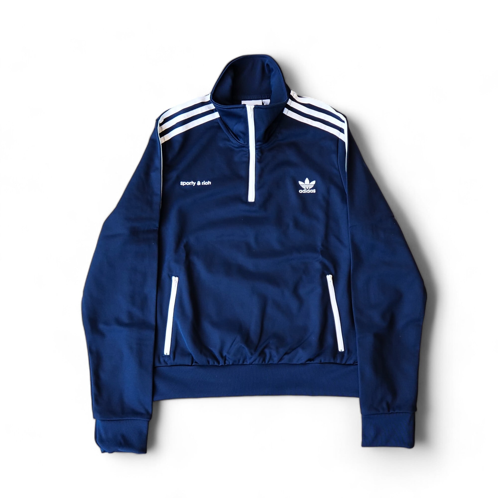adidas アディダス sporty&rich ハーフジップ スリーストライプ adidas アディダス sporty&rich ハーフジップ スリーストライプ