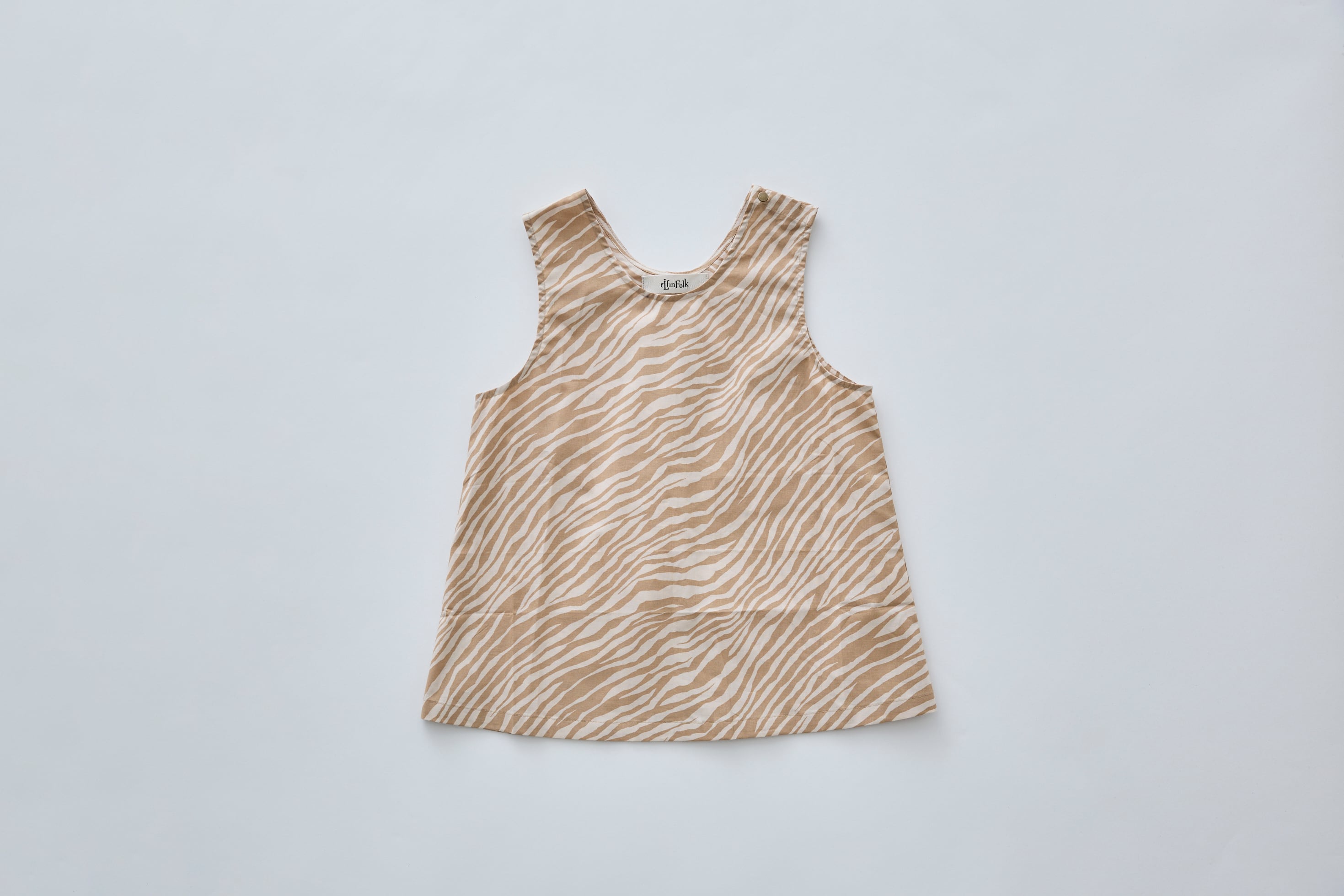 〈 eLfin Folk 25SS 〉 Zebra Tategami Tanktop "タンクブラウス" / elf-251F52 / 140cm / beige