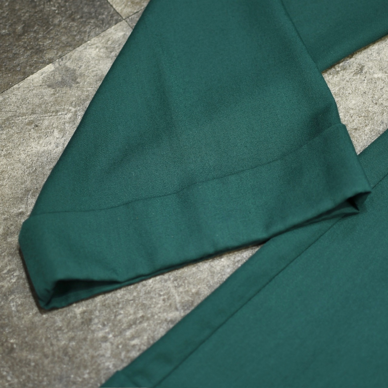 70's color flare slacks green