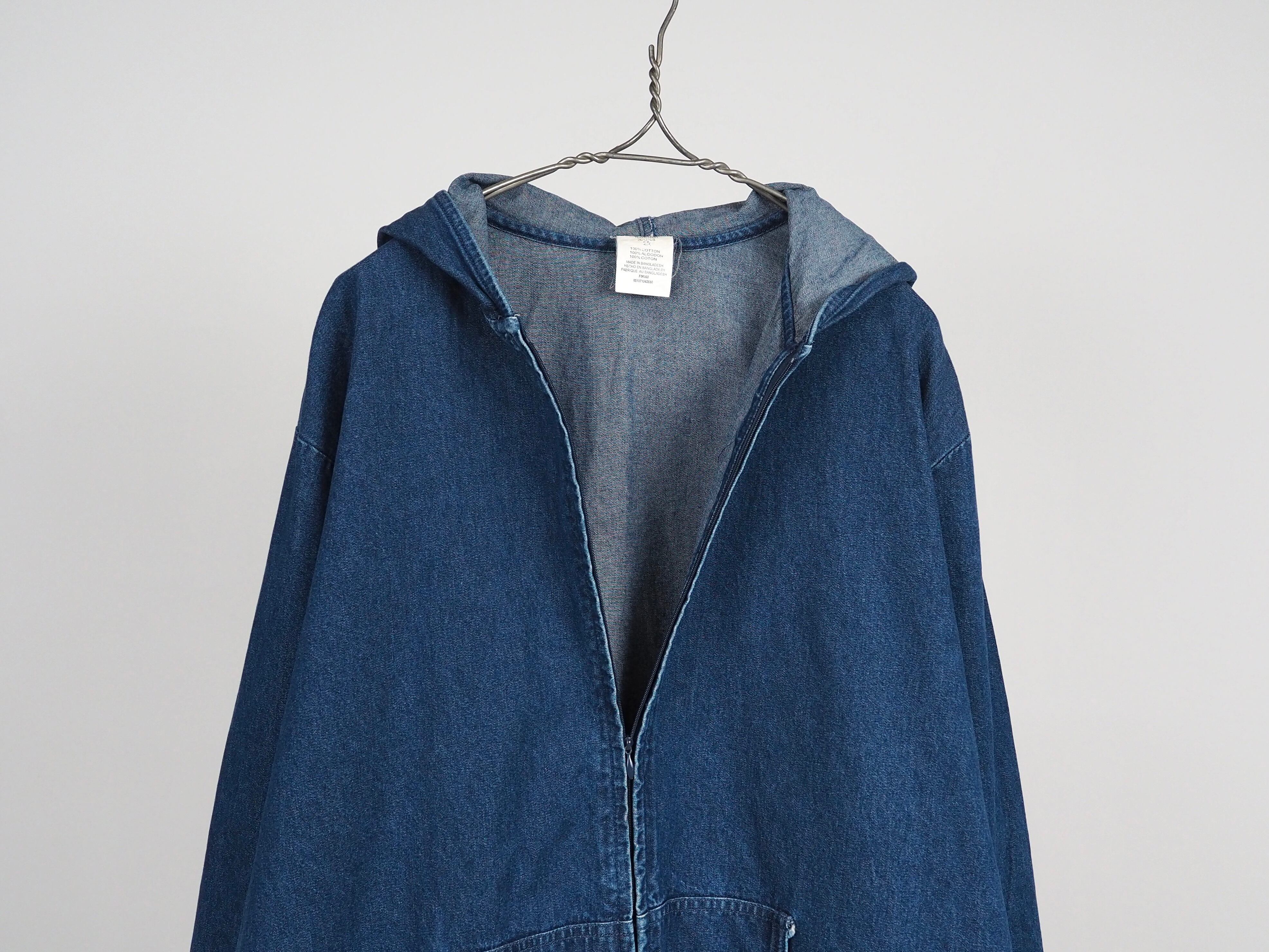 デニム、フーディー Chic zip up denim hoodie 2X | FESTINA LENTE VINTAGE