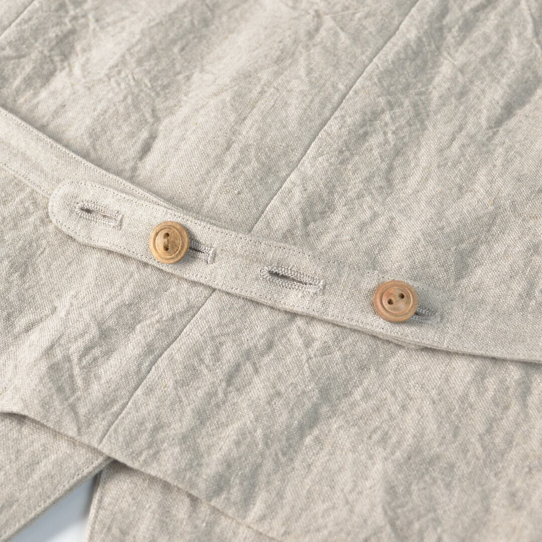 atelier naruse アトリエナルセ リネンベスト・ベージュ【送料無料