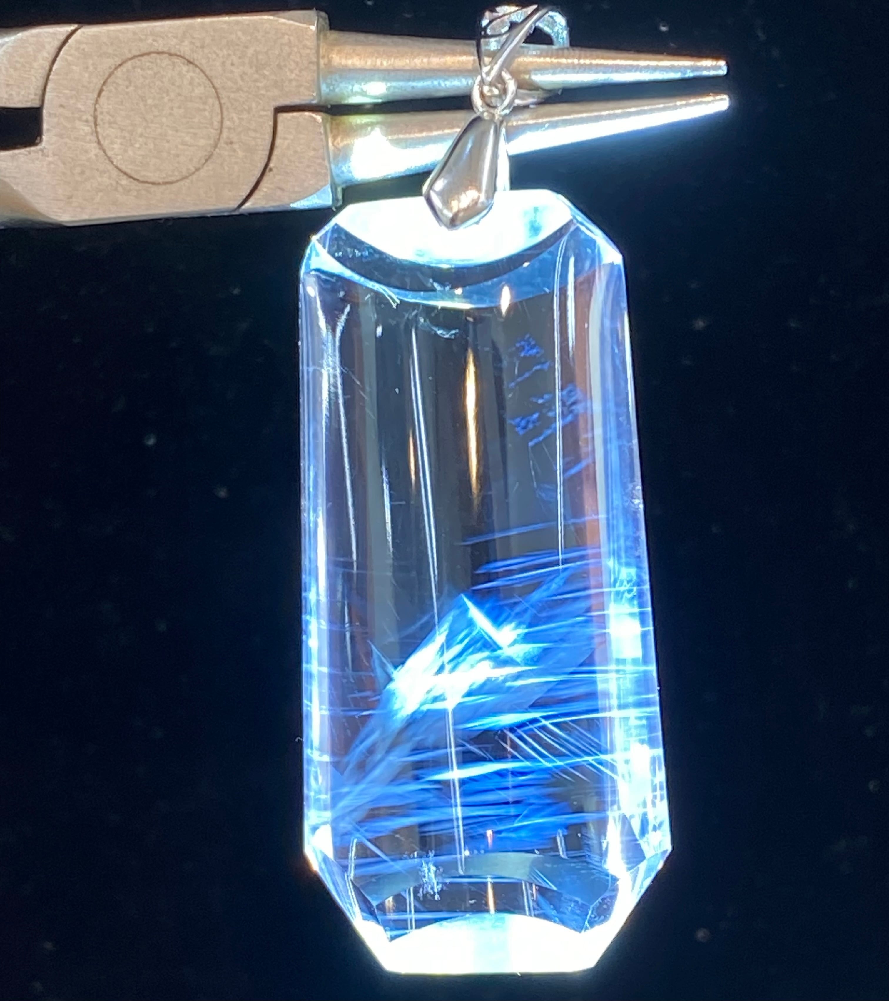 厳選！激レア！宝石質！ブルーエンジェルラダークォーツ ペンダント