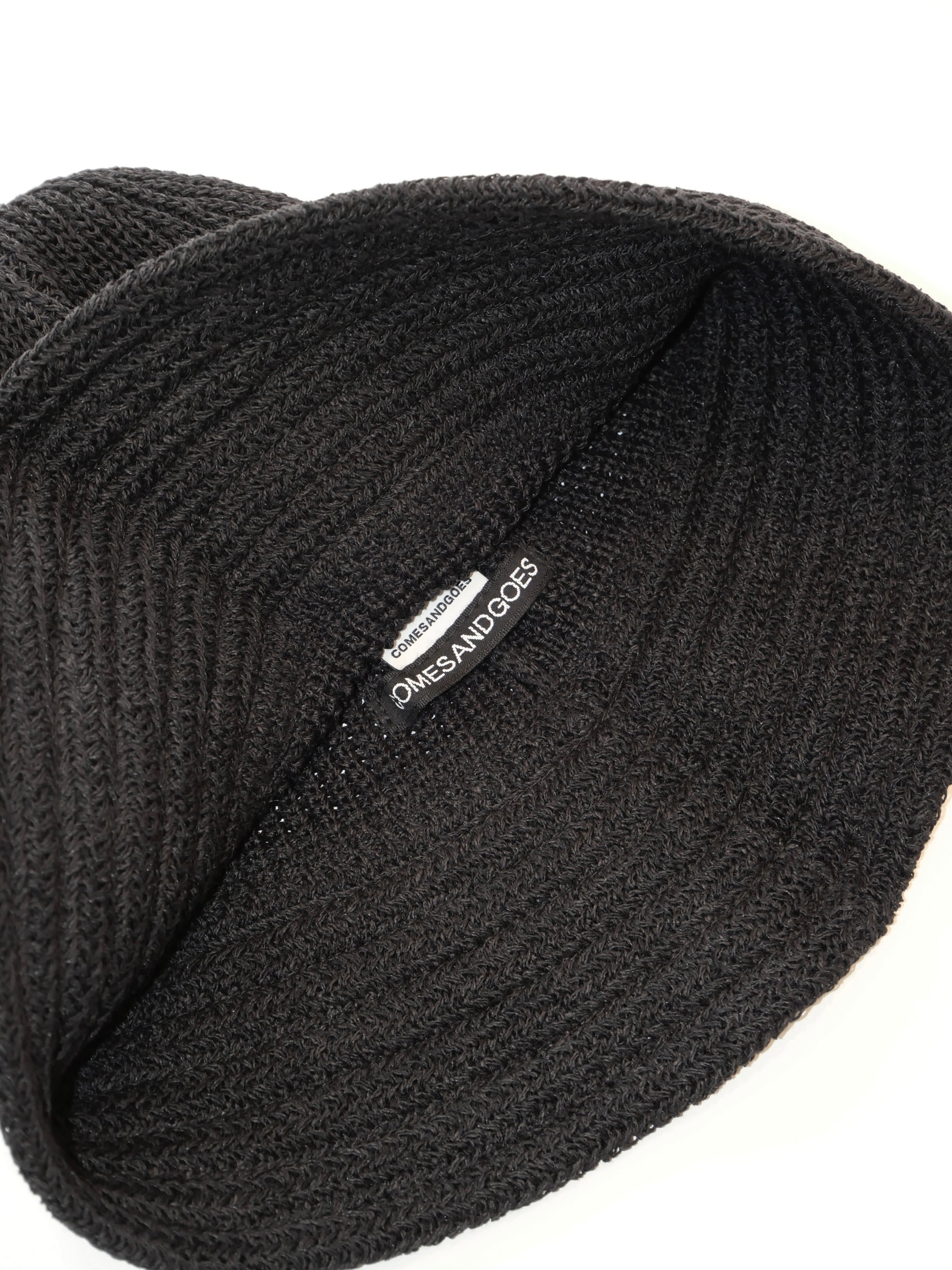 COMESANDGOES 和紙 ニットバルーンハット（BLACK） COMESANDGOES 和紙 BALLOON HAT (Black) | CONSTRUCT1