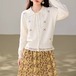 刺繍レースヘムリボンニットカーデ ・79453