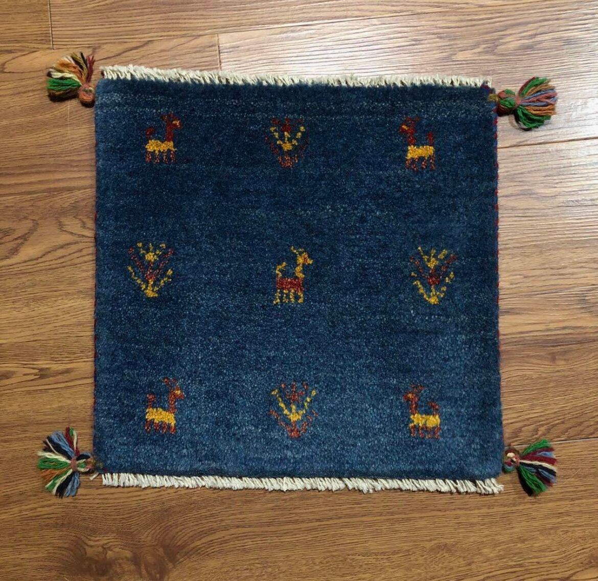 ペルシャギャッベ (ギャベ) チェアマット 椅子の座布団 No.11169 ペルシャギャッベ (ギャベ) チェアマット 椅子の座布団 No.11169