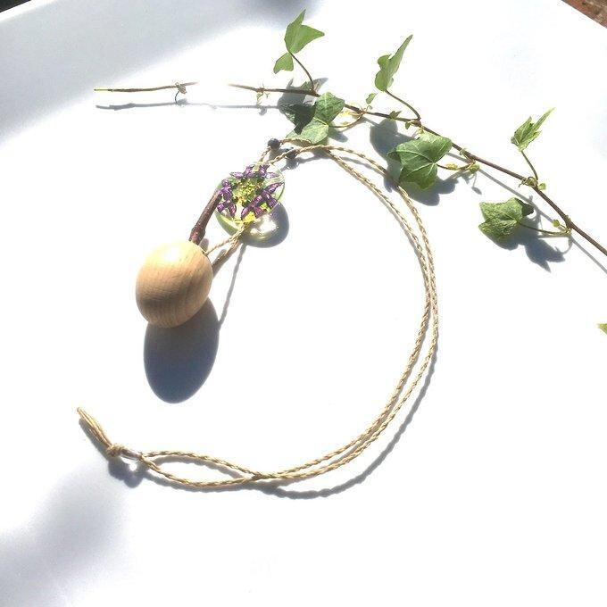 【一点物】✦⋆.八ヶ岳の森の贈り物 ✦⋆.·幸福の王子つばめとのサファイヤと桂の木のアロマボトルネックレス ⋆.·✦