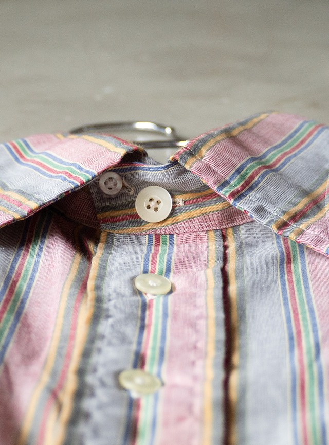 unknown 1970s Union Stamp multi stripe shirt