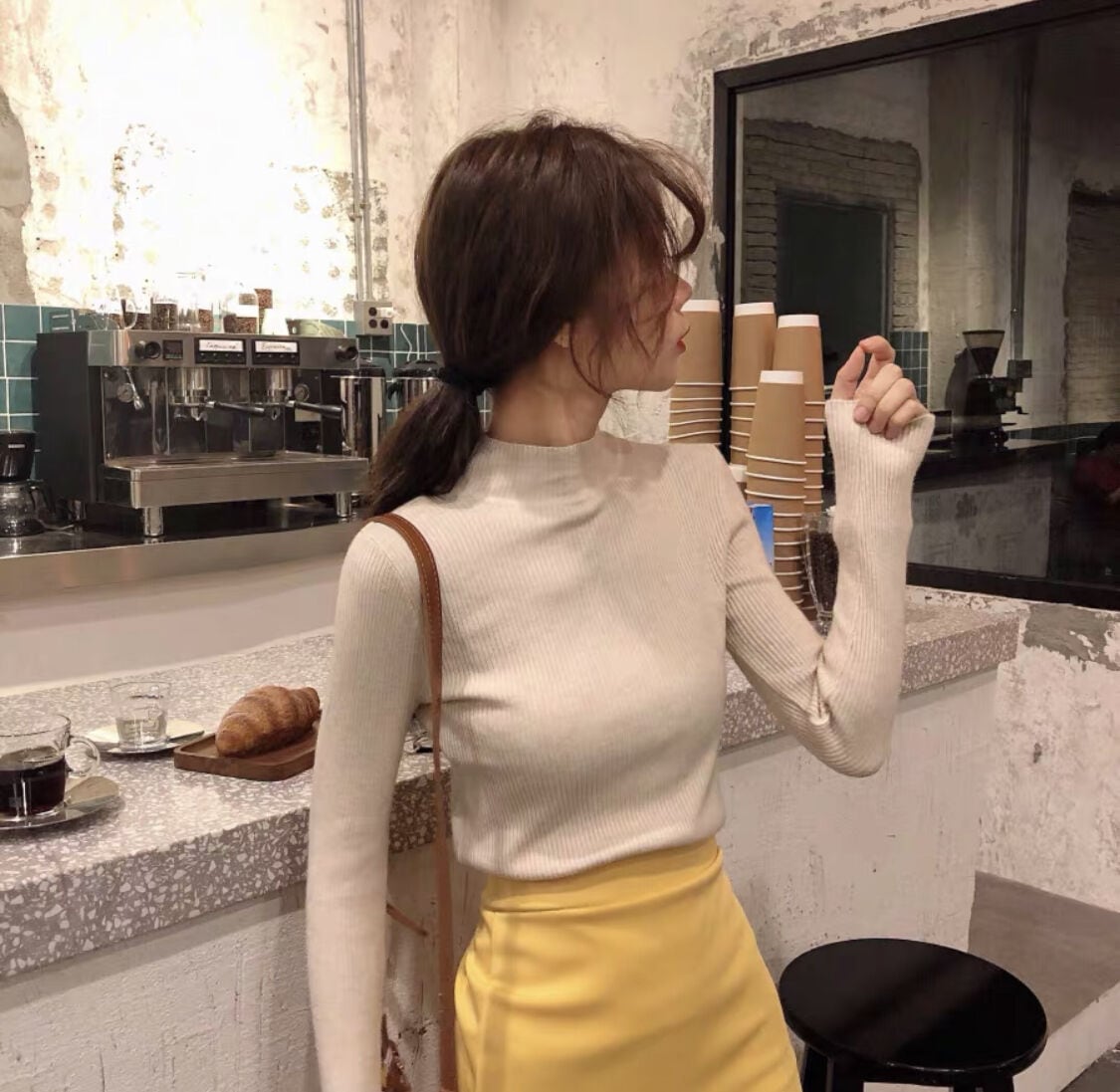 ◆一部即納◆ベーシックリブニット(即納:1-4営業日/予約:1-2週間程でお届け)