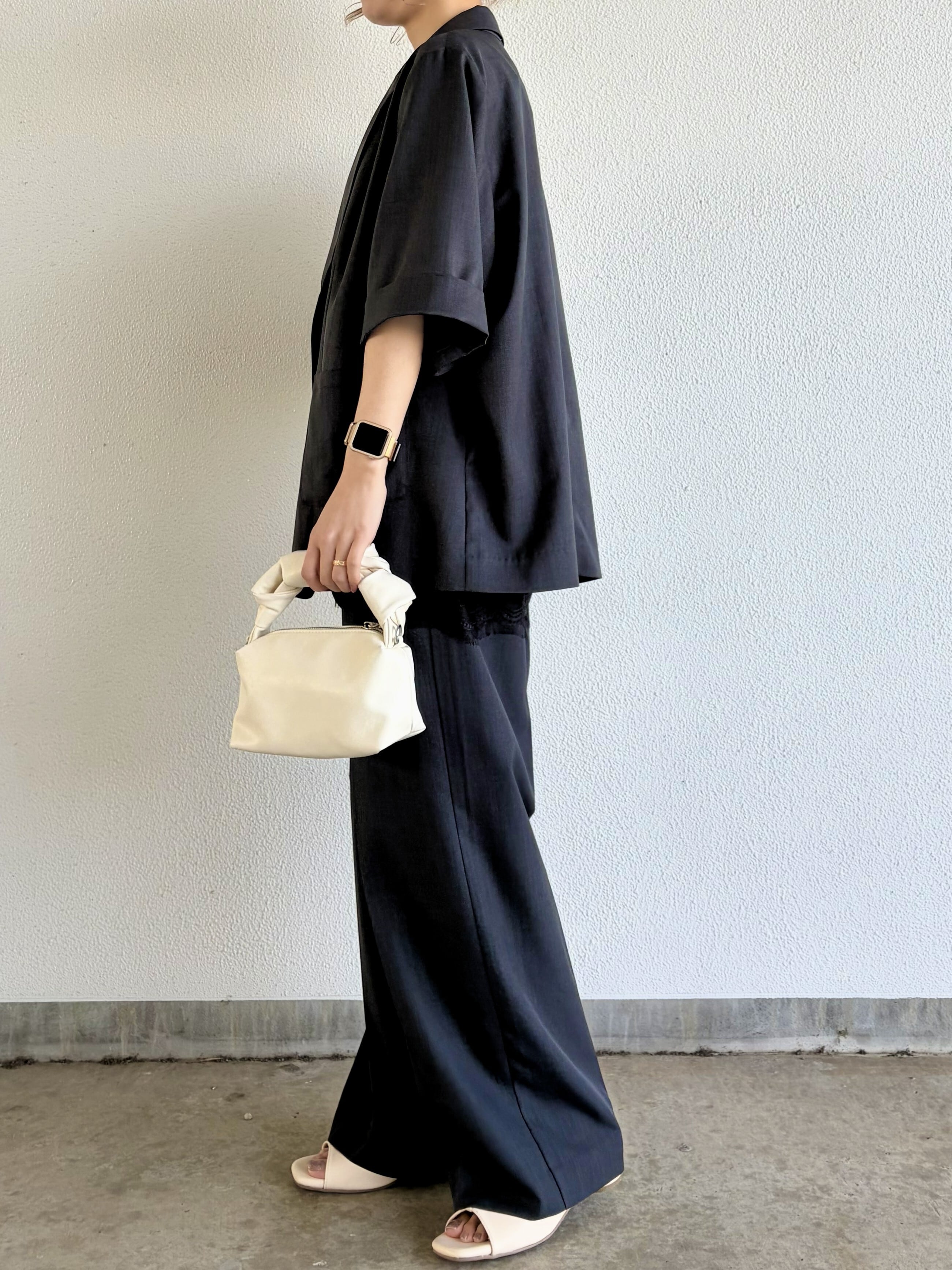 【新品】pride glide ジャケット  黒  半袖  36  Ｓサイズ N°9286!】summerpoly半袖ジャケット（9205-63016) | 9286 Fashion Lab