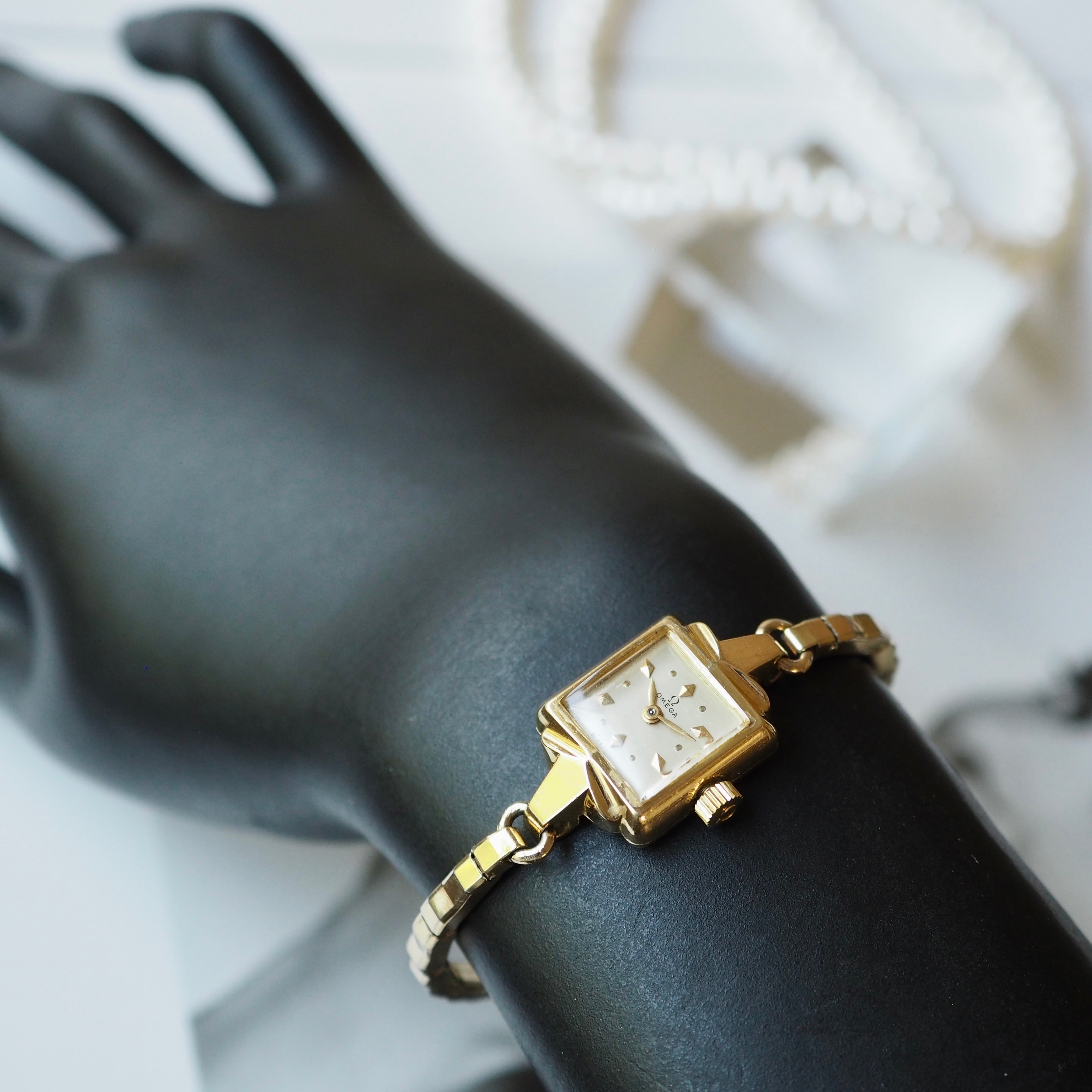 OMEGA オメガ 金張り スクエア カクテルウォッチ アンティーク OMEGA オメガ 金張り スクエア カクテルウォッチ アンティーク