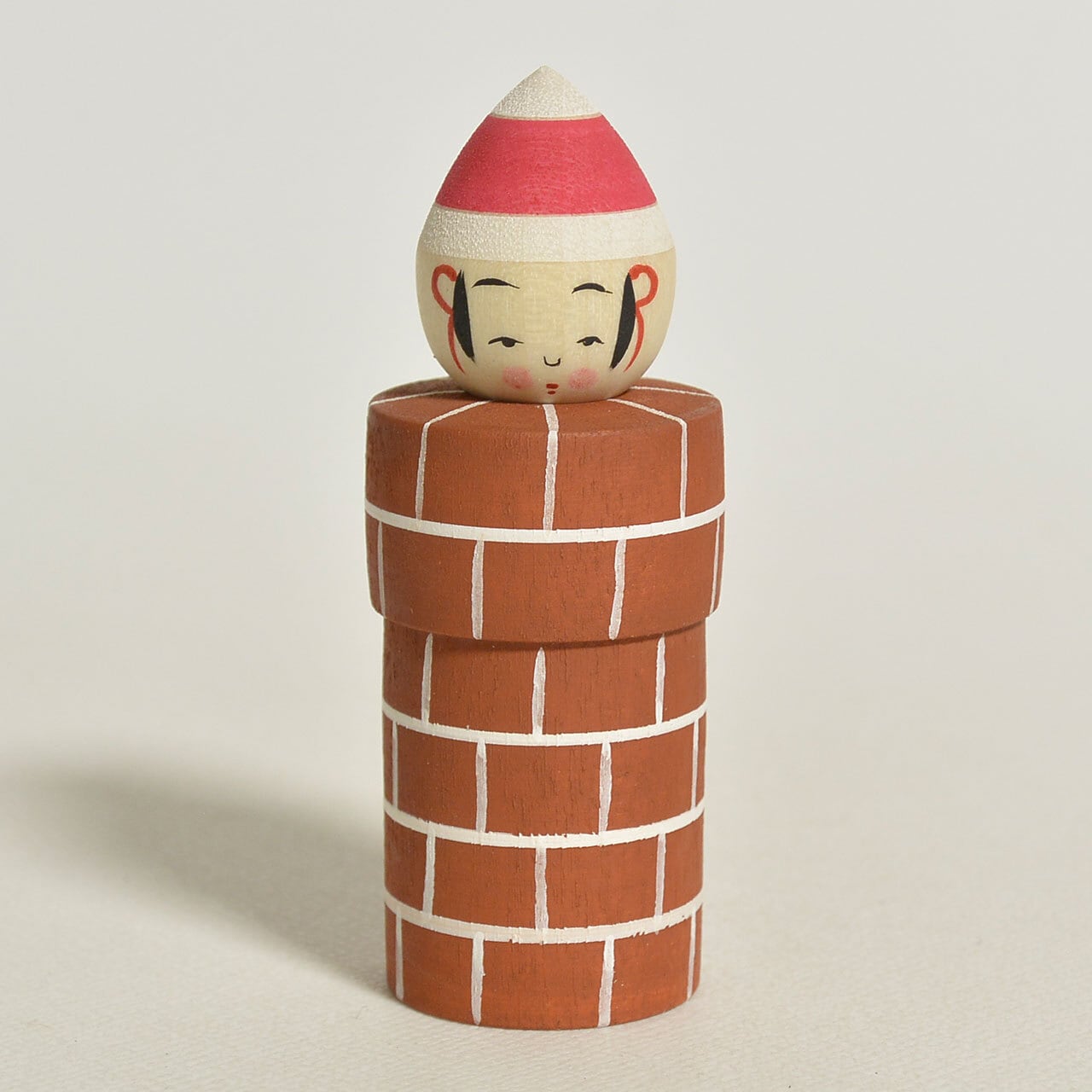 えんとつサンタちゃんこけし 約2寸 約6cm 鈴木明 工人（作並系）#2420