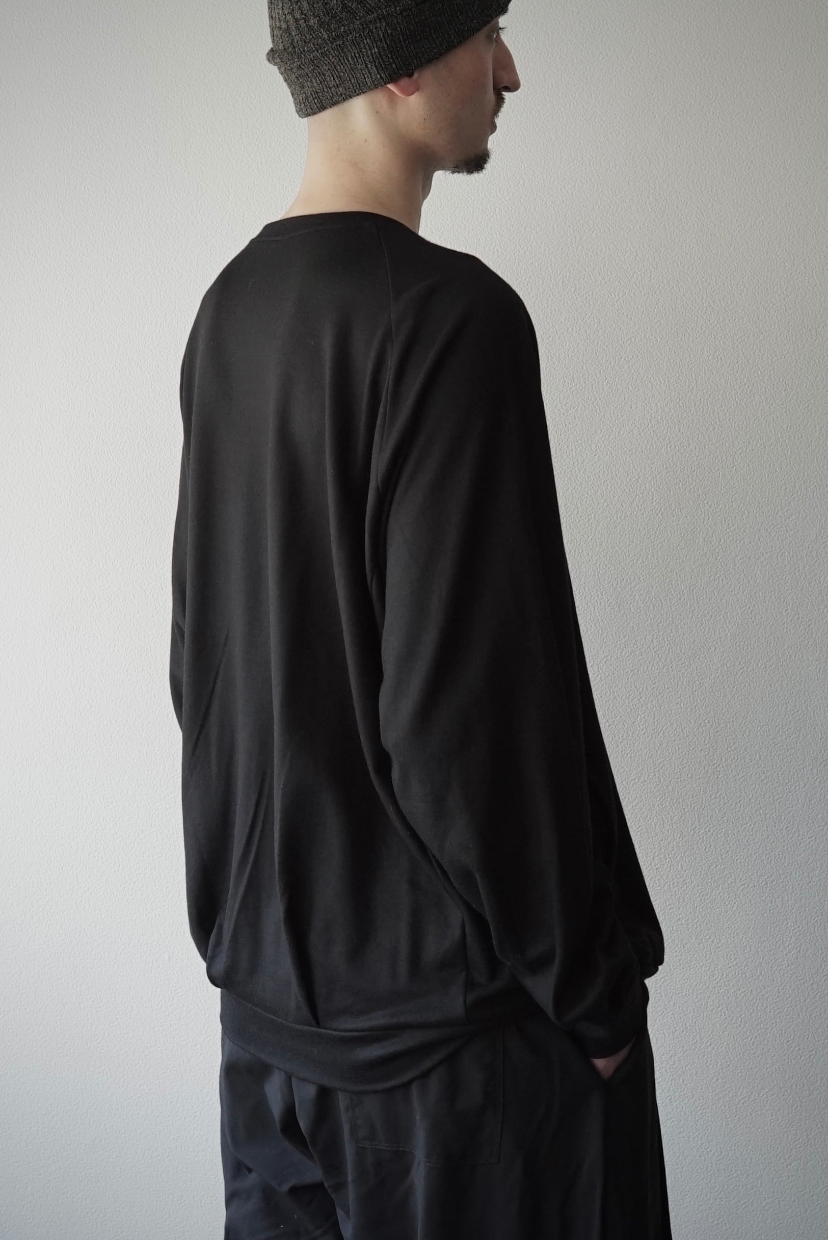 Super140s Washable Wool MW_Jersey / Wool Sweat ver2025 (BLACK