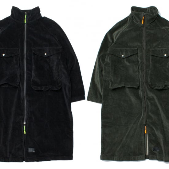 【BURNER×THE STRAIT】8ウェルストレッチコーデュロイビッグポケットコート #OLIVE