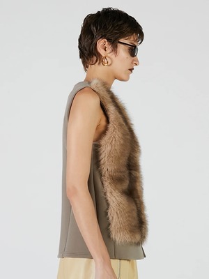 【25AW】PRANK PROJECT プランクプロジェクト / Fur Trimmed Vest. /ファーベスト
