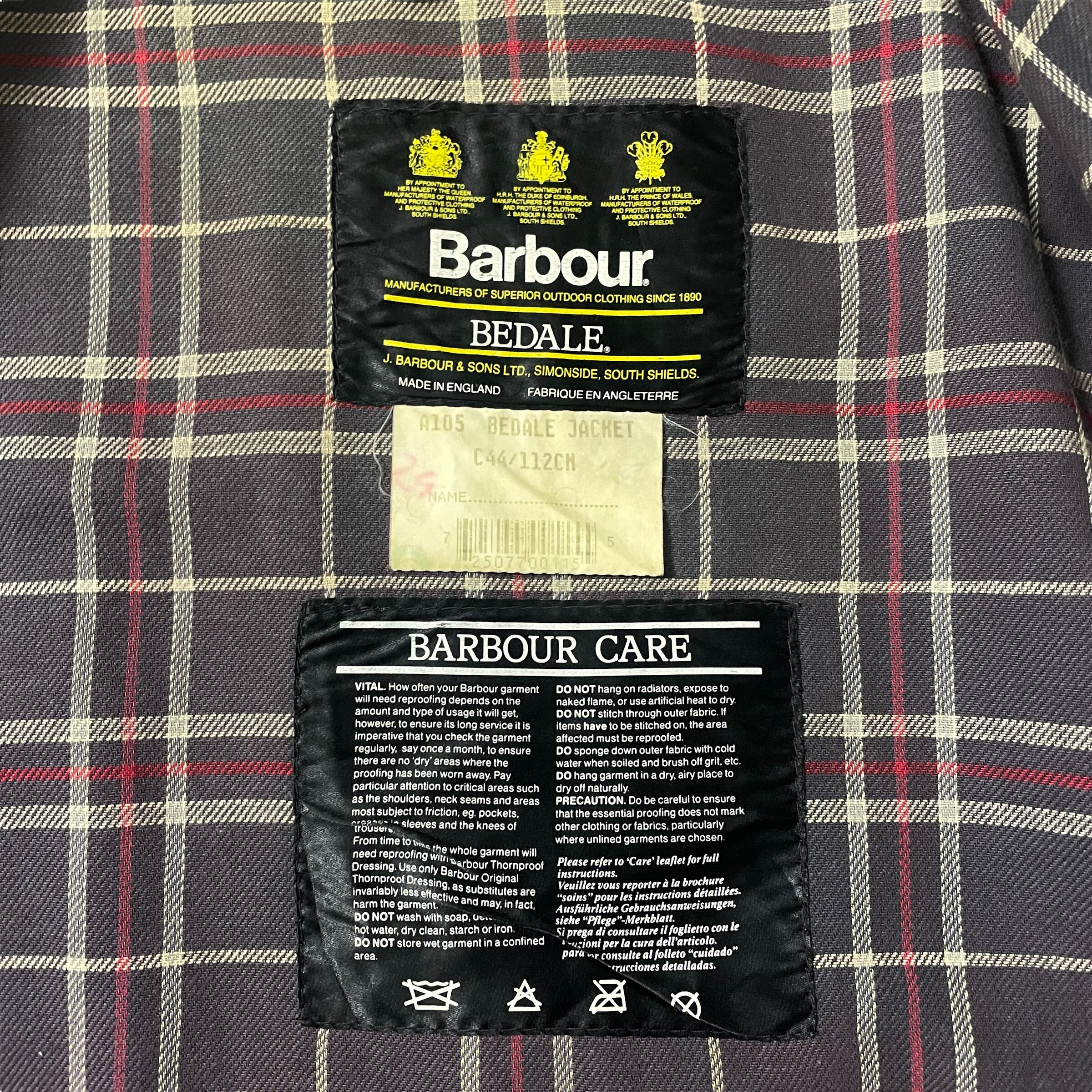 England made 90s Old "Barbour" BEDALE | Iwakuvintage