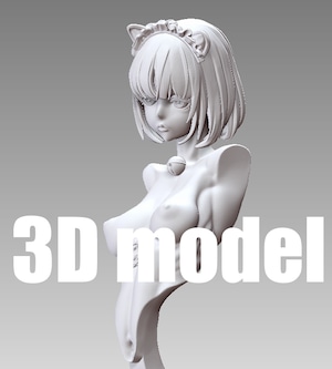 『​Stepgirl-CAT STATUE』 STL file for 3D printing