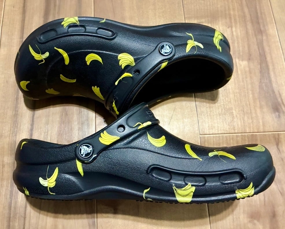 希少レア CROCS ビストロクロックス バナナ柄 M.9 W.11 美品 | LONERS