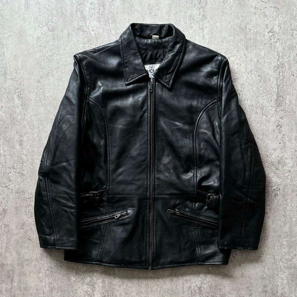 デザイン◎ 90s~ vintage style leather jacket
