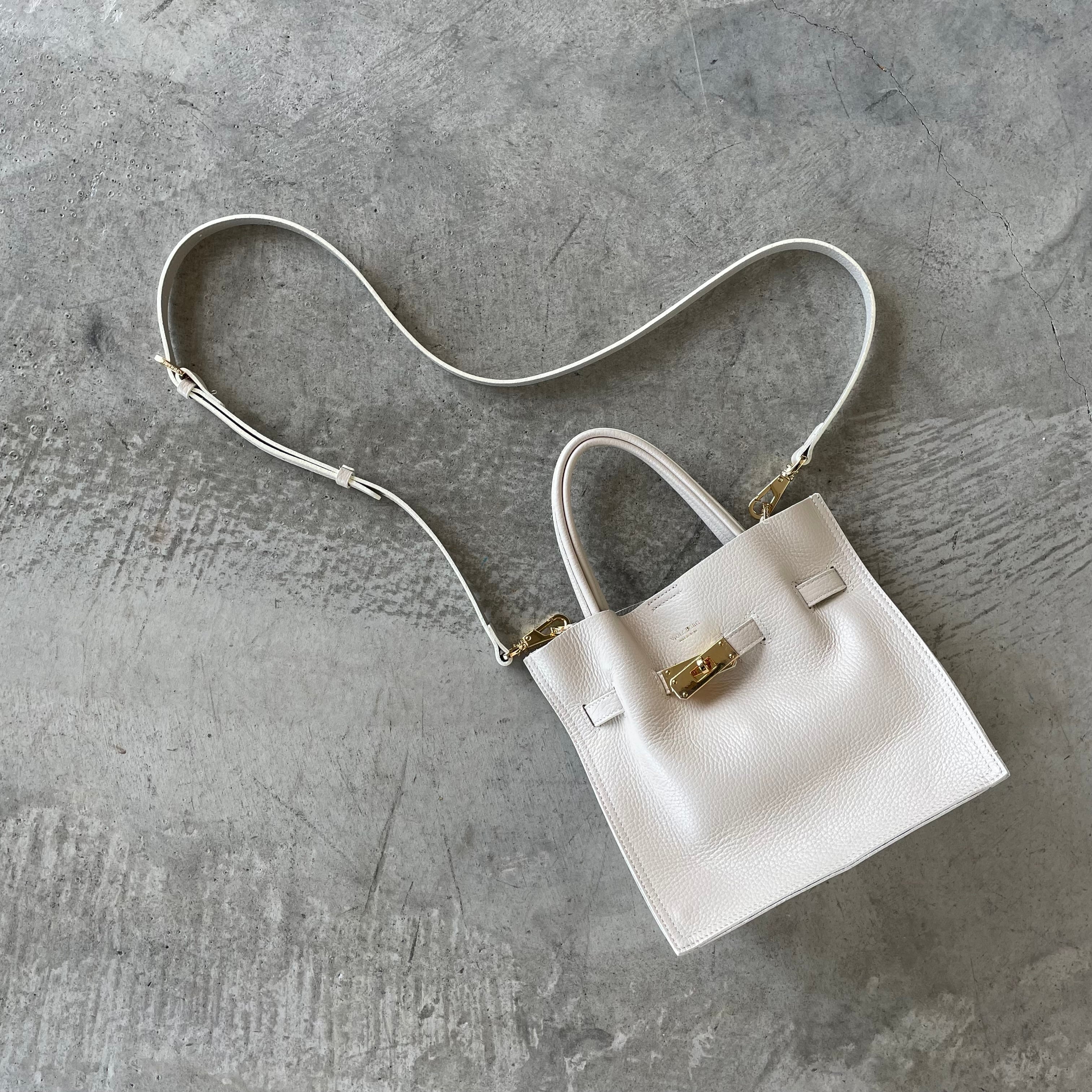 イタリアンWフェイスレザートートバッグ Sサイズ/VIOLAd' ORO ヴィオラ