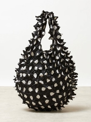 【送料無料】BUNZABURO 文三郎 / プチバッグ ラージドット Black x White Dots