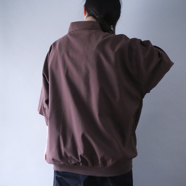 different material pattern over silhouette h/s pullover