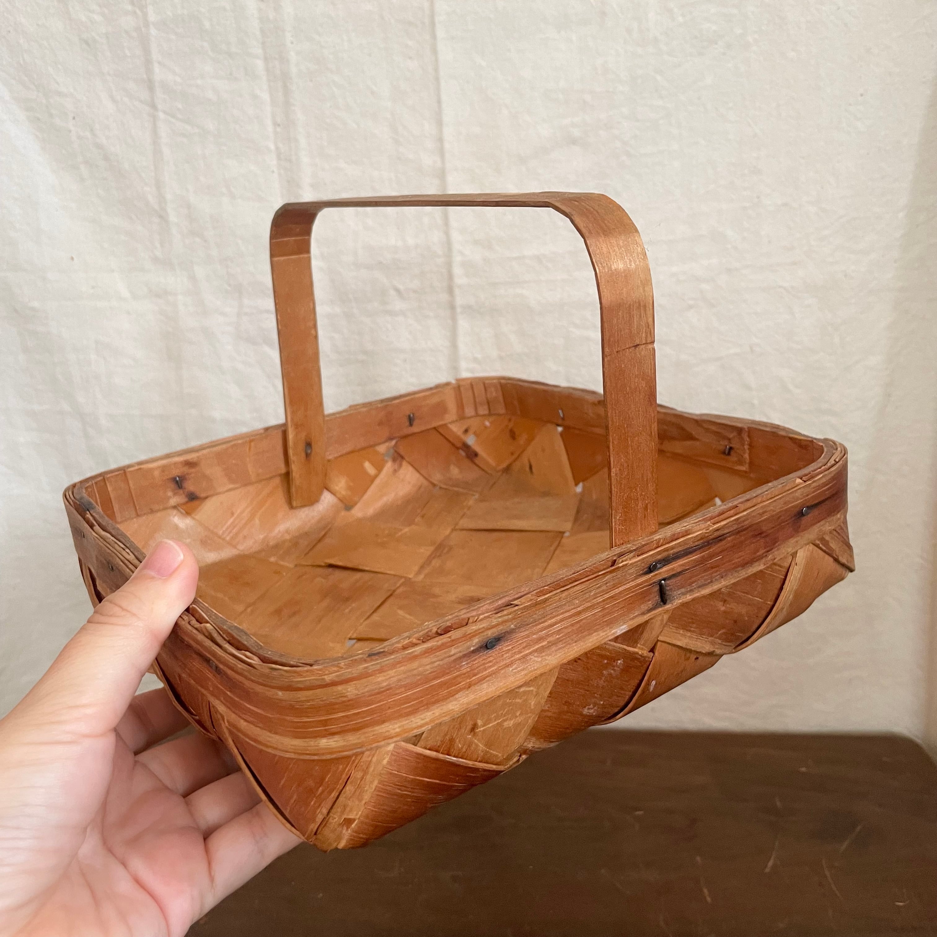 スポーンコリの取手付きのトレイなかご