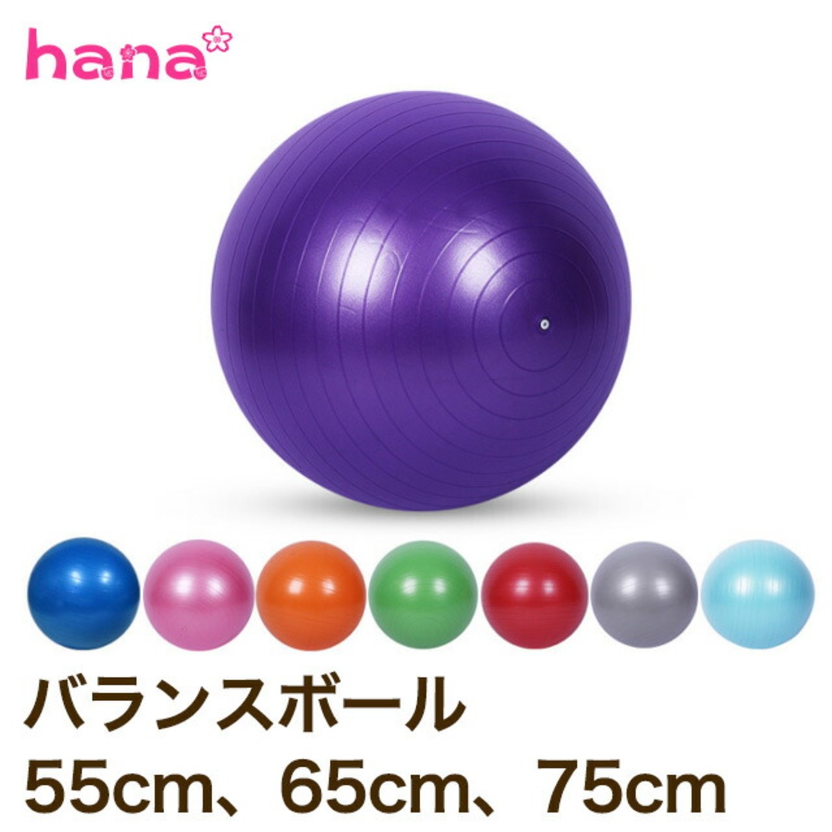 バランスボール 55cm 65cm 75cm フィットネスボール フットポンプ付き 