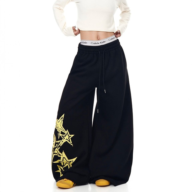 スタープリントスウェットパンツ 2col   R00886